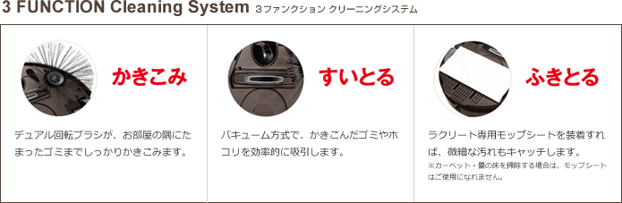 3 FUNCTION Cleaning System 3ファンクション クリーニングシステム