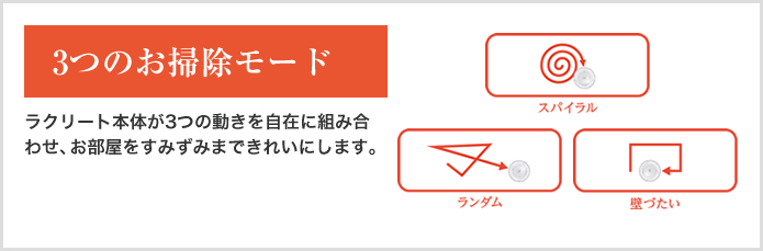 3つのお掃除モード
